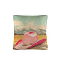 Retro Pop Western Pink Hat Pillow Case