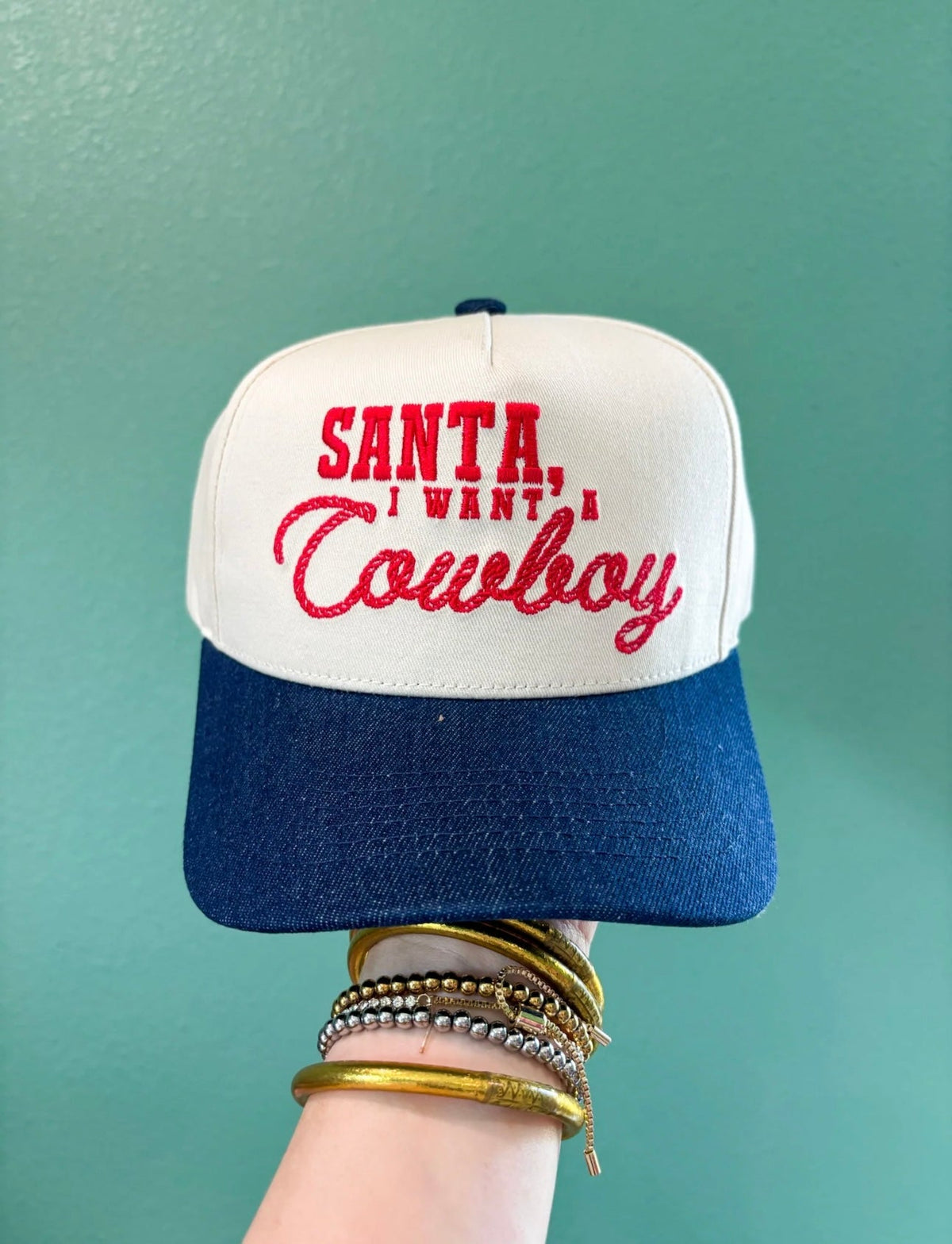 Santa, I Want a Cowboy Baseball Cap
