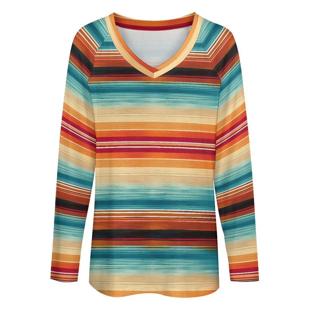 Long Sleeve Southwestern Serape Top