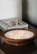 Wooden Bowl 5 Wick Candle 48 oz