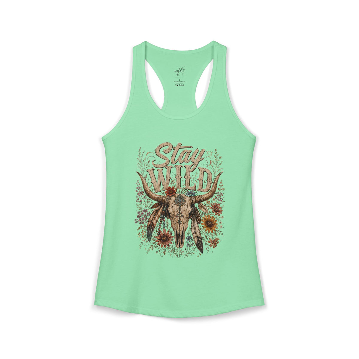 Stay Wild ~ Wildflowers & Moonshine Exclusive Women's Ideal Racerback Tank