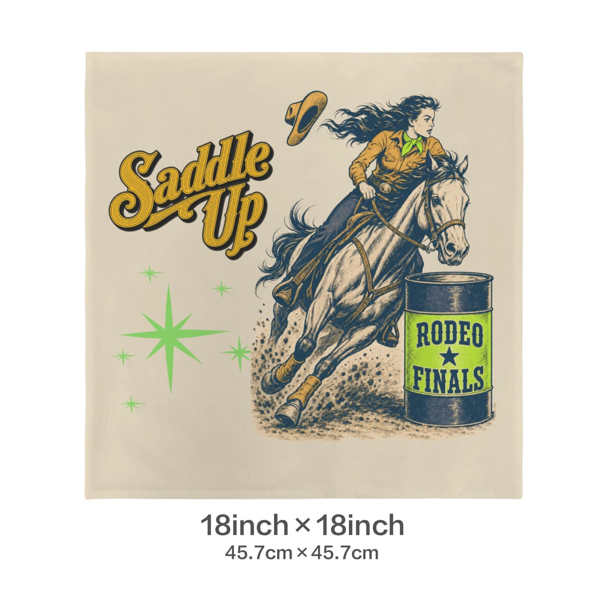 Velvety Soft The Last Roundup Barrel Racer Throw Pillow Cover