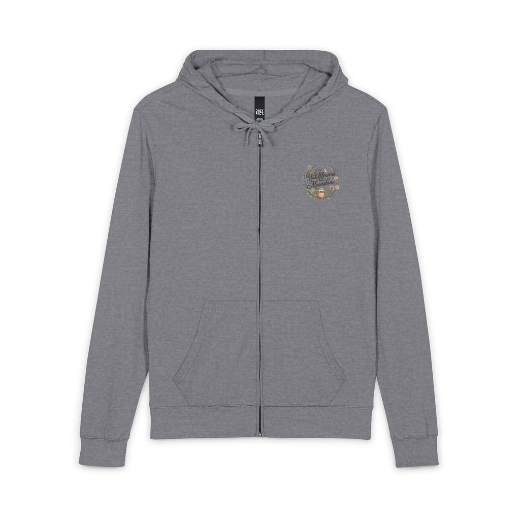 Wildflowers & Moonshine Zip Grey Hoodie - Wildflowers & Moonshine Exclusive!