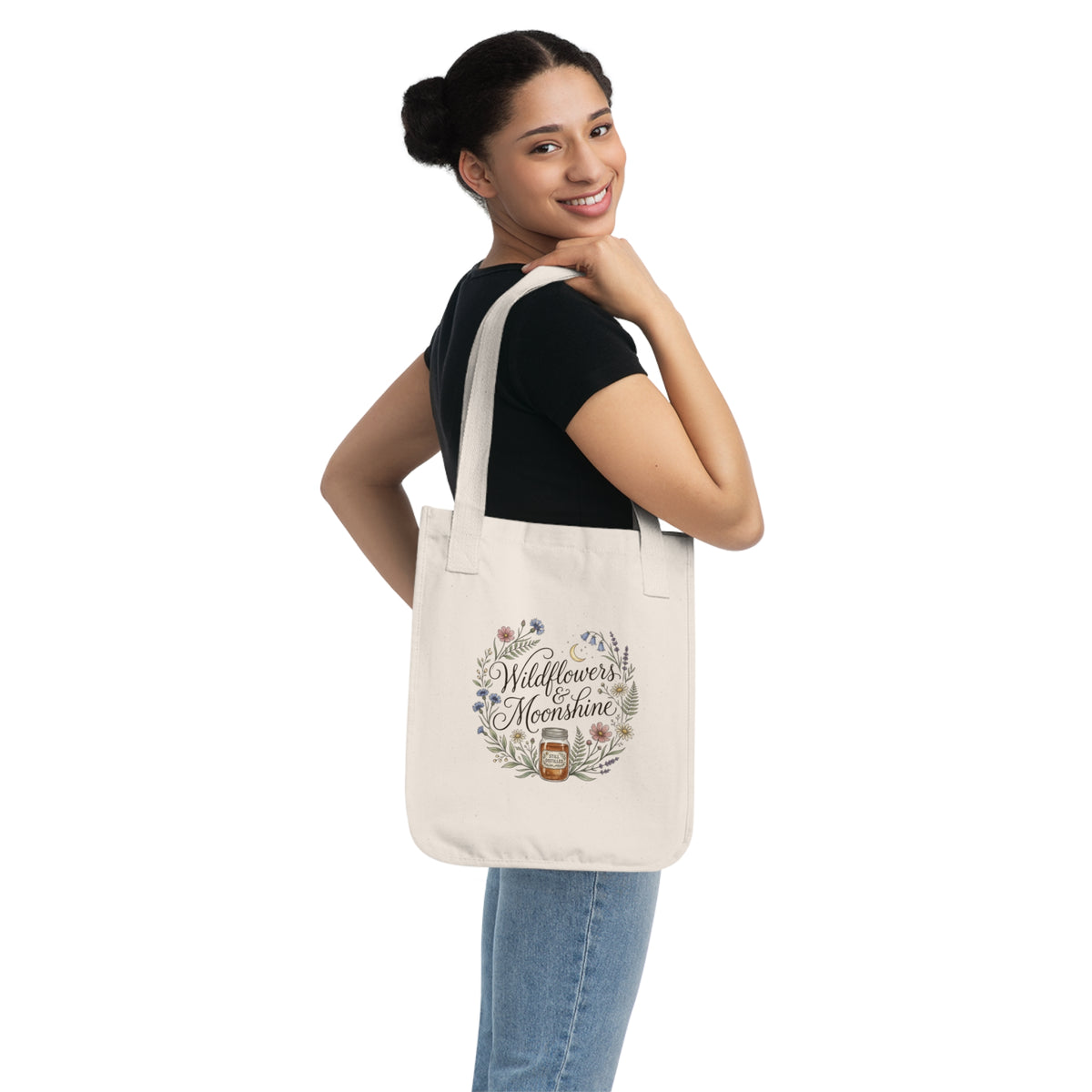 Wildflowers & Moonshine Organic Canvas Tote Bag - Wildflowers & Moonshine Exclusive!