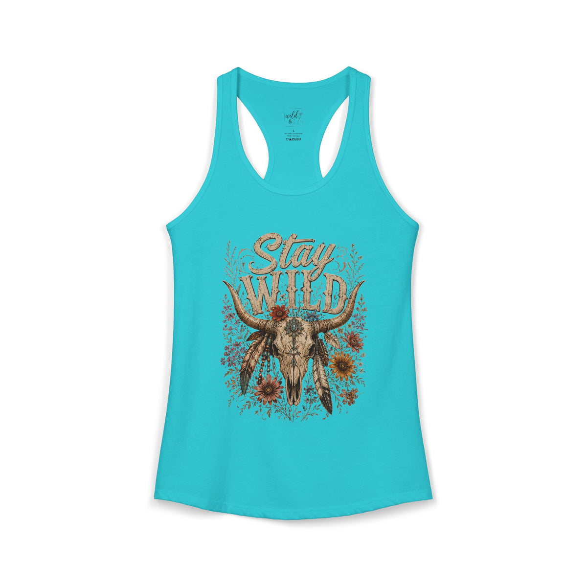 Stay Wild ~ Wildflowers & Moonshine Exclusive Women's Ideal Racerback Tank