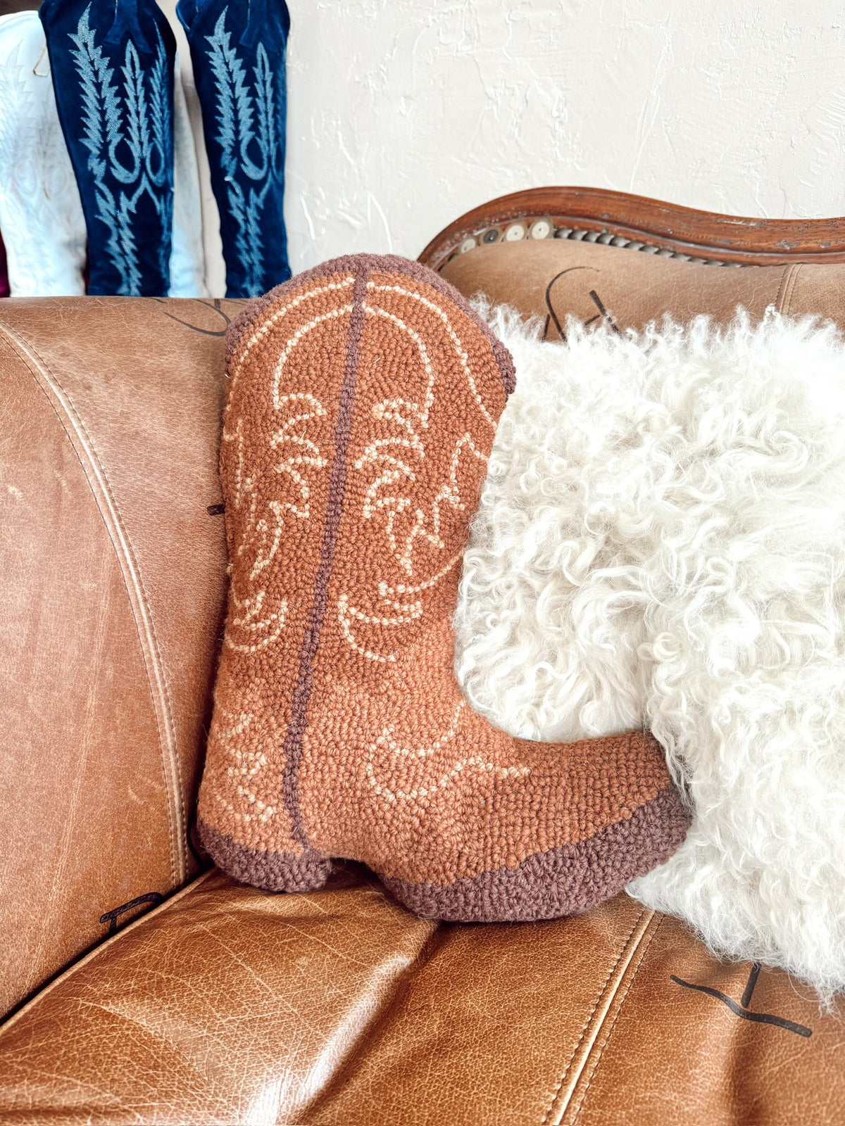 Cowboy Boot Hook Pillow