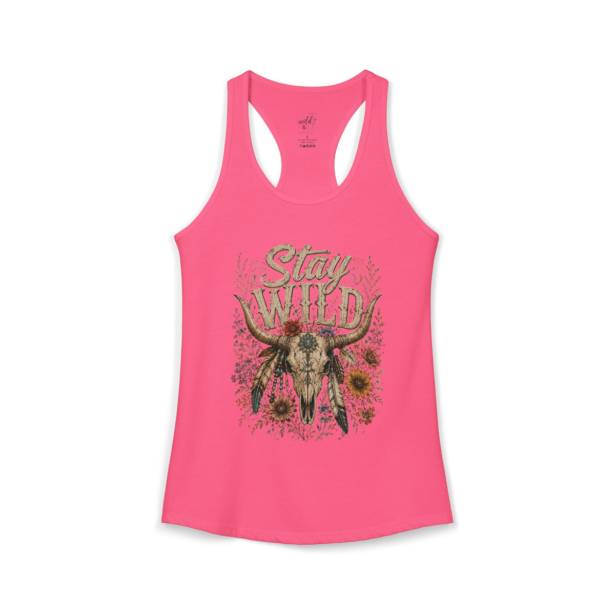 Stay Wild ~ Wildflowers & Moonshine Exclusive Women's Ideal Racerback Tank