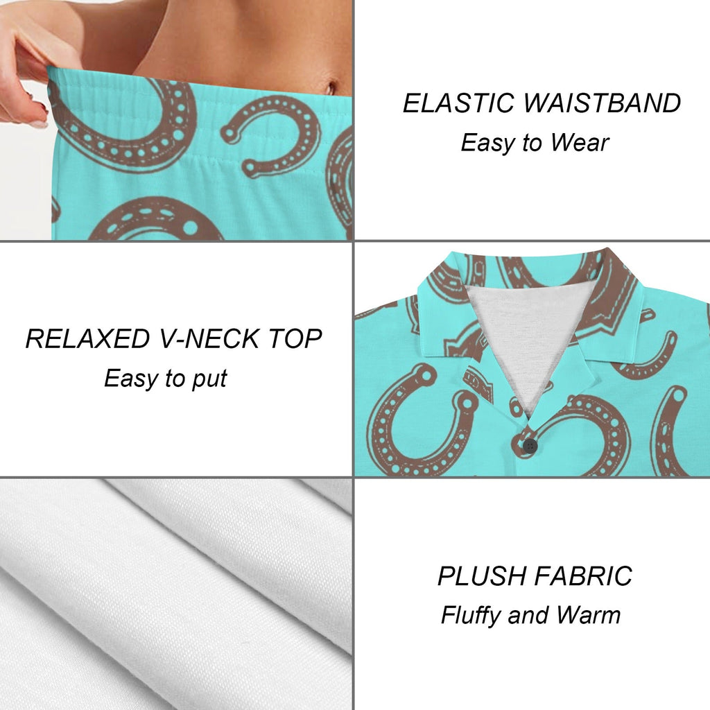 Turquoise Horseshoe Women's Pajama Set