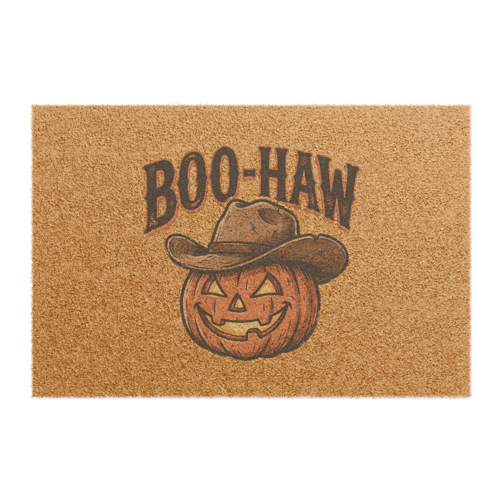 Boo-Haw Pumpkin Cowboy Halloween Welcome Mat