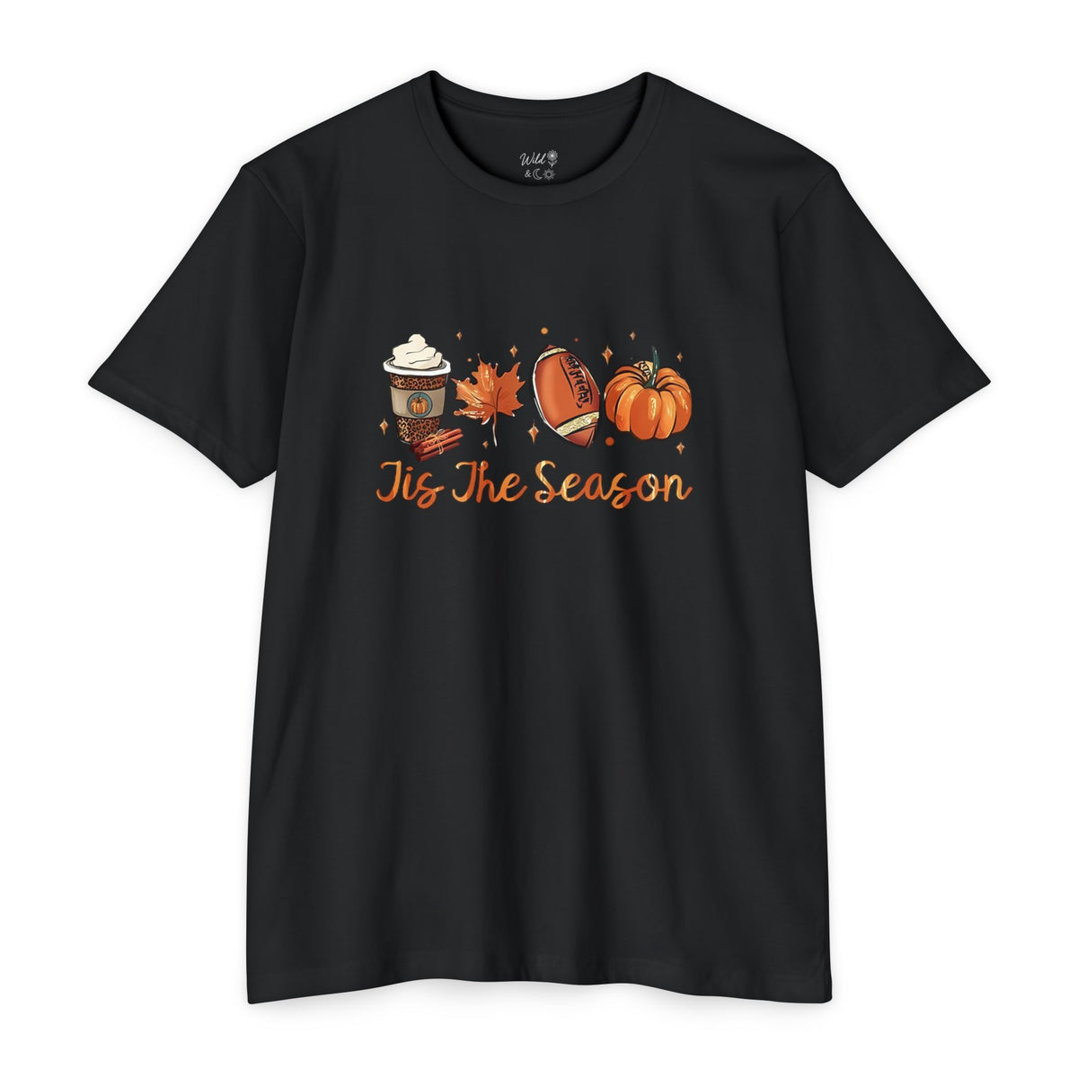 Tis The Season Pumpkin Football Tee- Wildflowers & Moonshine Exclusive