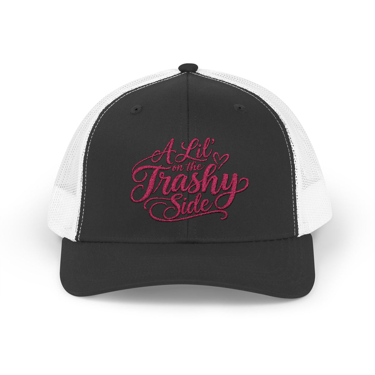 A Lil' Trashy on the Side- Rhinestone Mesh Snapback Hat