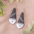 Tuareg Silver & Ebony Drop Earrings
