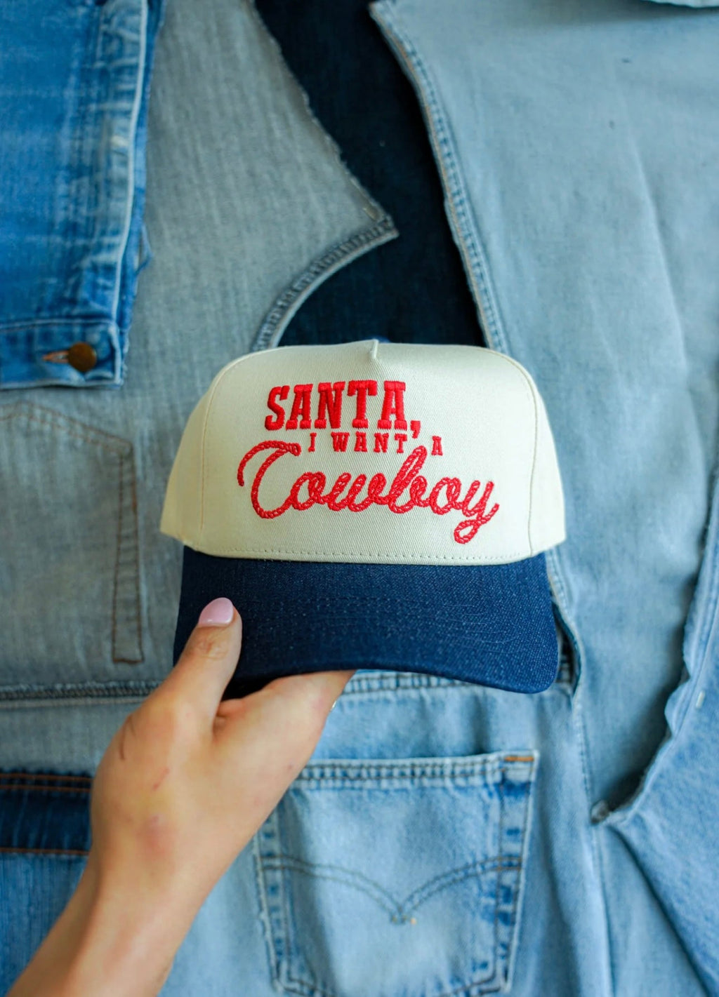 Santa, I Want a Cowboy Baseball Cap
