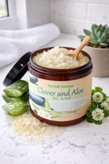 Clover & Aloe Salt Scrub | Soothing Botanical Body Scrub