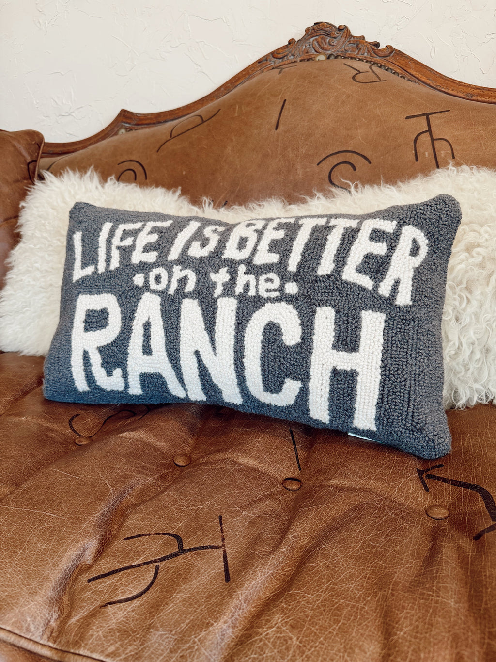 Life is Better on the Ranch Hook Pillow