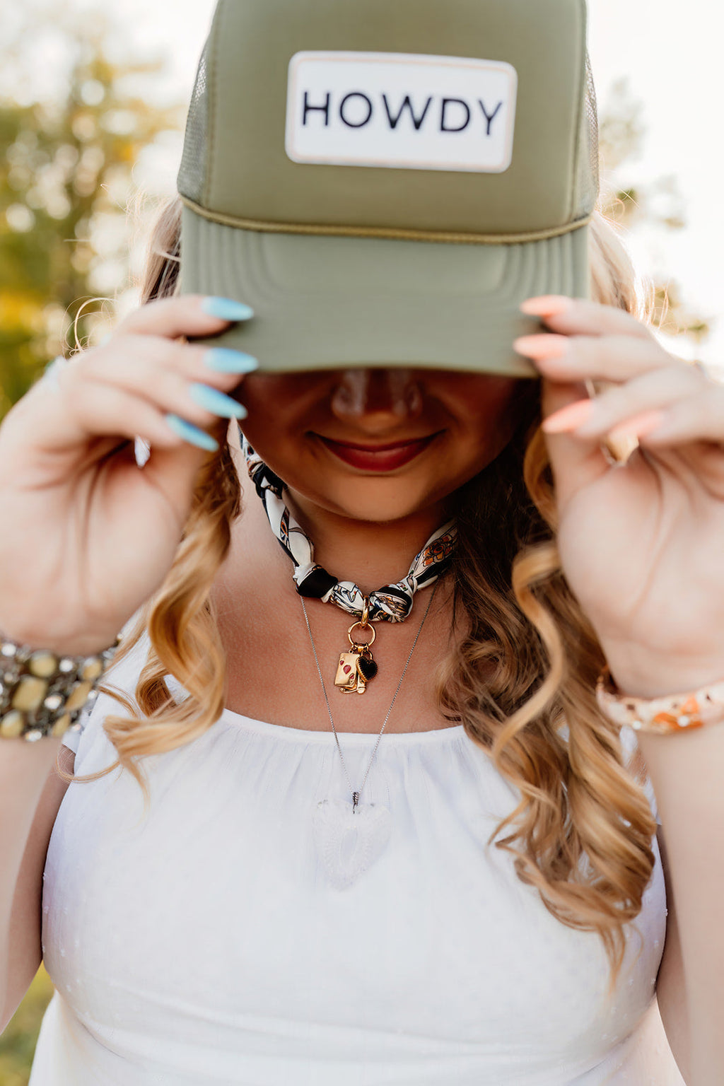 Howdy - Embroidered  Patch on Trucker Hat