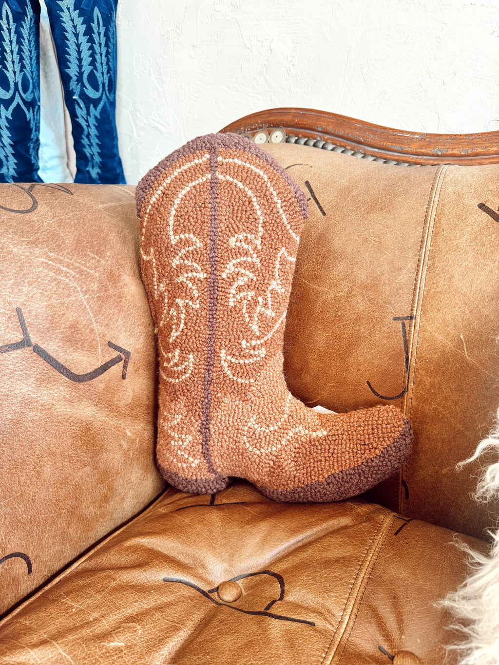 Cowboy Boot Hook Pillow