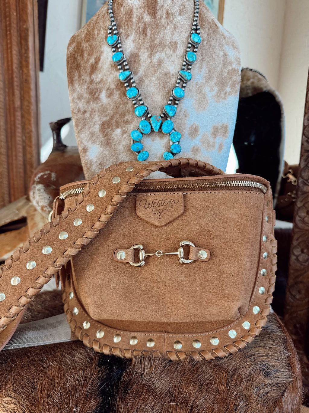 Western + Co. Lil’ Bit Bum Bag in Chestnut