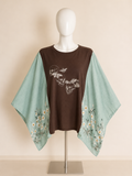 Floral Skull Handmade Boho Poncho ~ One Size