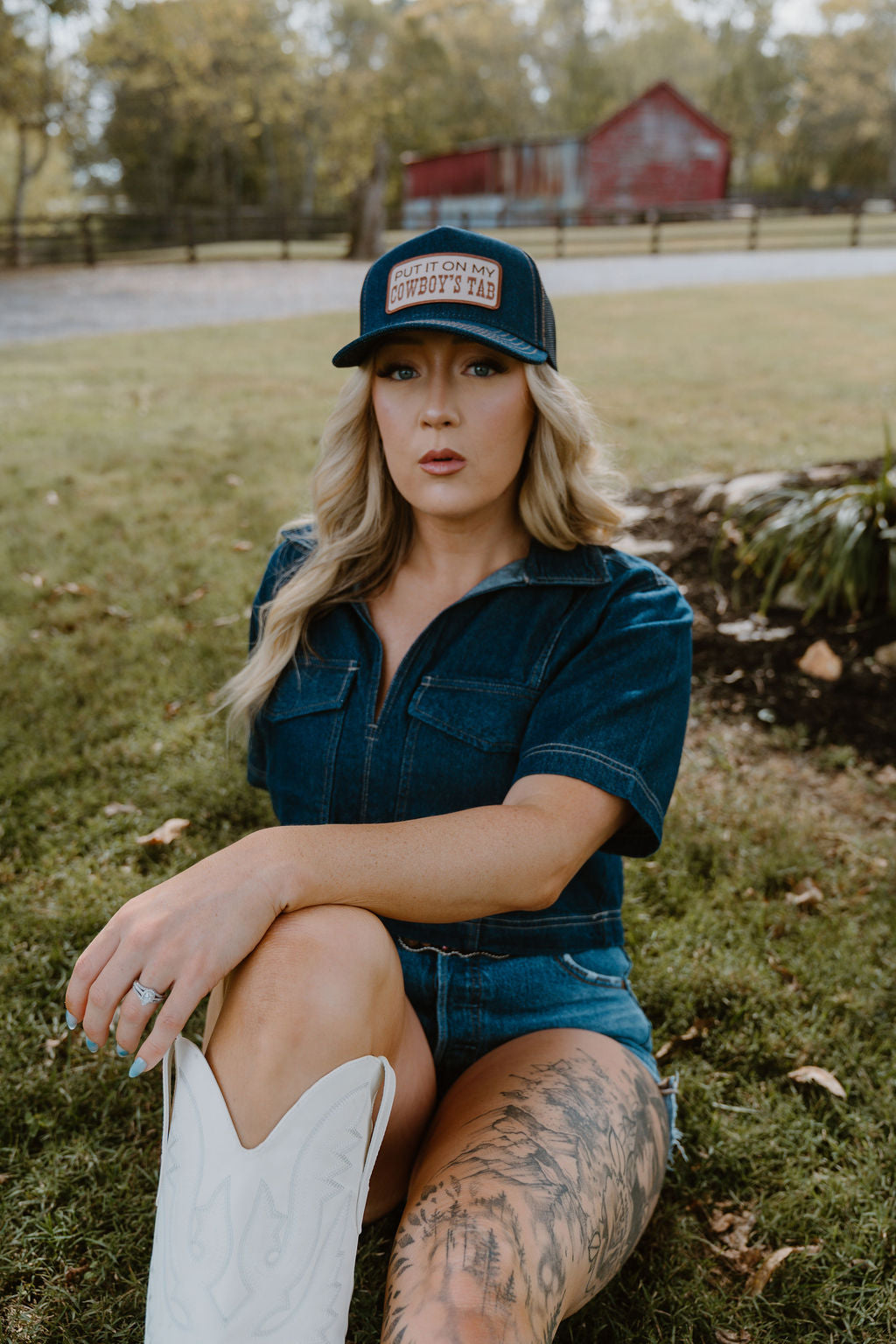 Put it on my Cowboys Tab - Embroidered Patch on Structured Trucker Hat