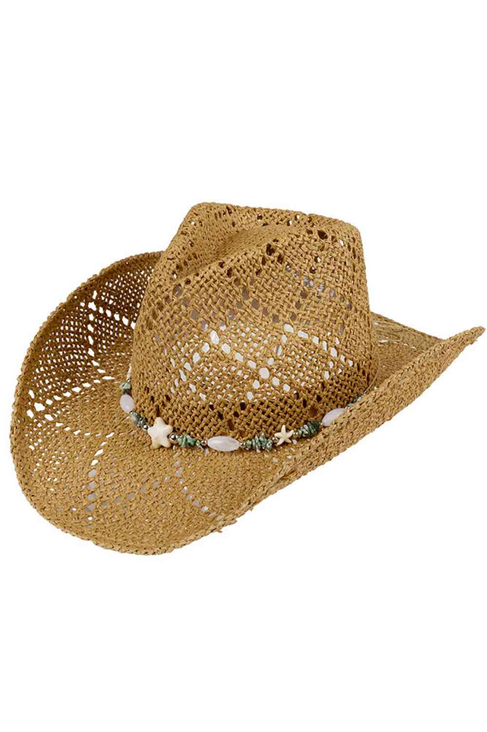 C.C Starfish & Bead Band Pattern Paper Cowboy Hat