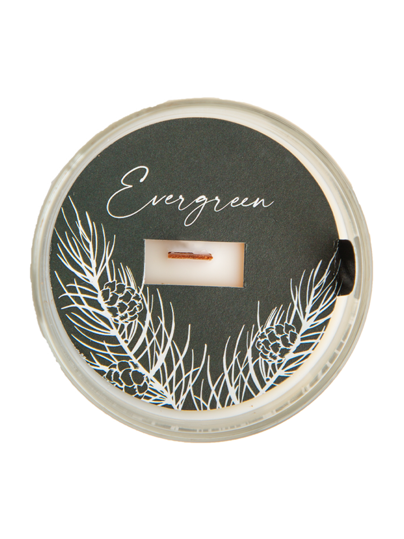 Evergreen Wooden Wick Candle 7.5 oz