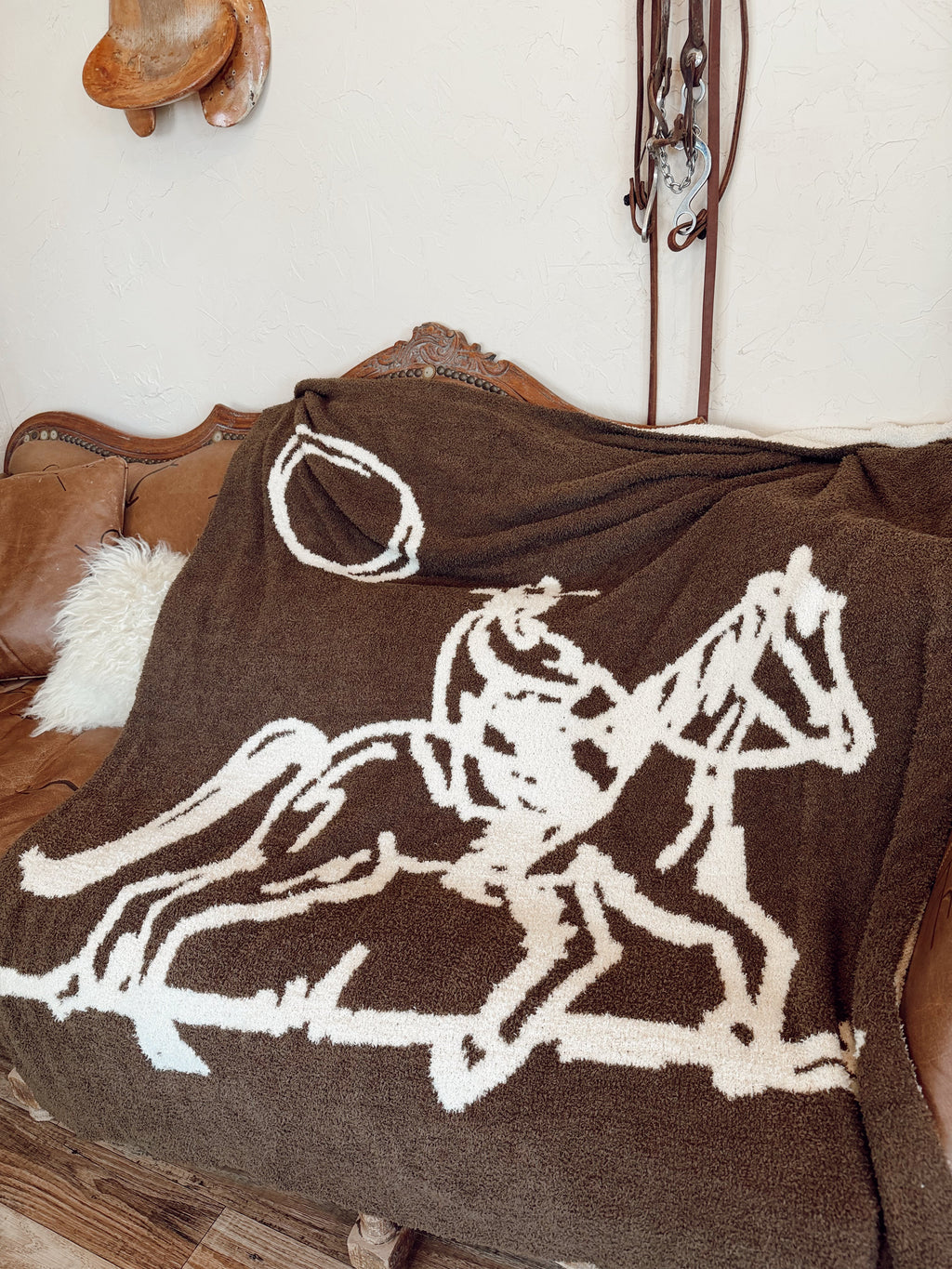 Cowboy Drifter Throw Blanket