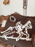 Cowboy Drifter Throw Blanket
