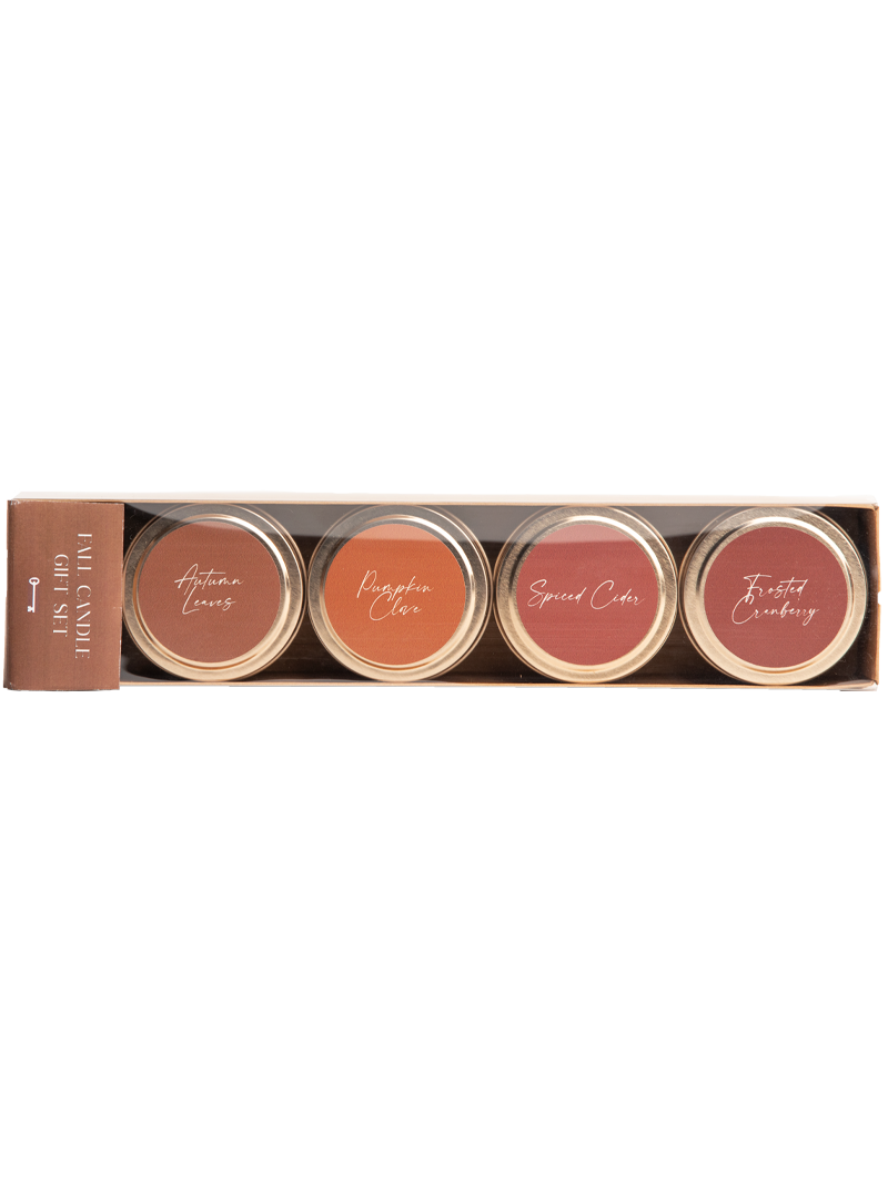 Fall Candle Gift Set of 4 - 4 oz Tins