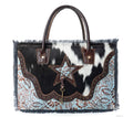 Myra Bag Turquoise Cowhide Star Tote