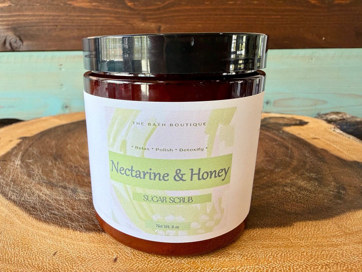 Nectarine & Honey Sugar Scrub | Small Batch Exfoliating Body Scrub