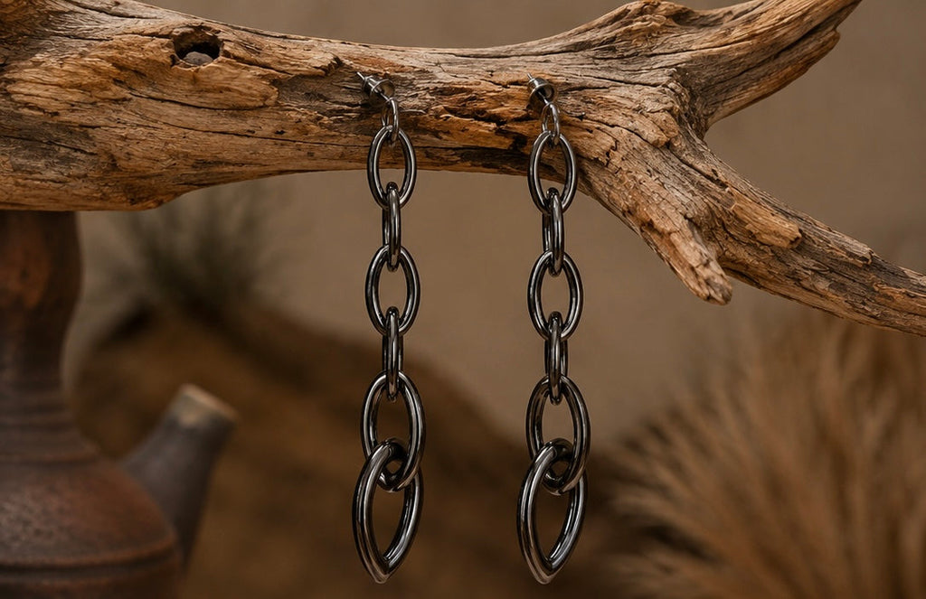 Industrial Luxe Chain Earrings