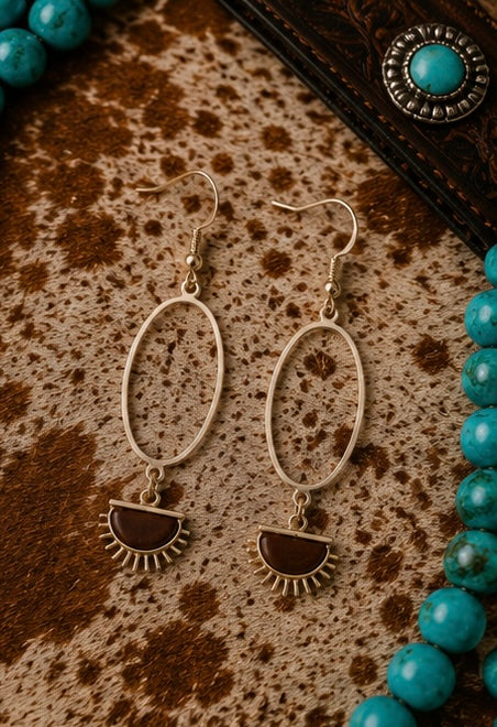 Desert Sunrise Hoop Earrings