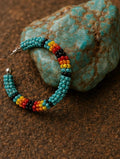 Southwest Seed Bead Hoop Earrings