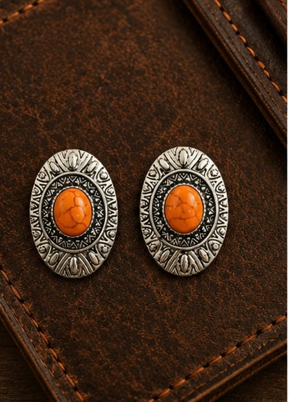 Desert Stone Western Stud Earrings