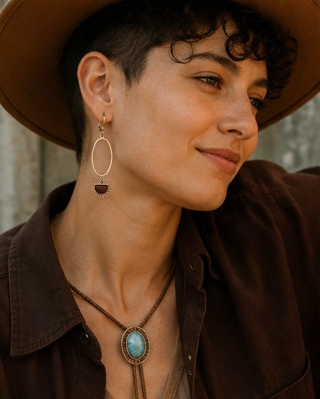 Desert Sunrise Hoop Earrings