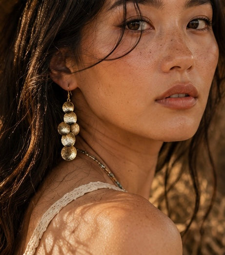 Golden Cascade Earrings