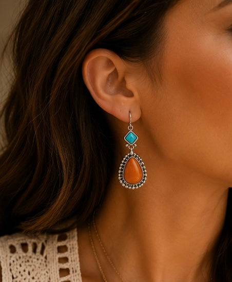 Desert Sky Teardrop Western Earrings
