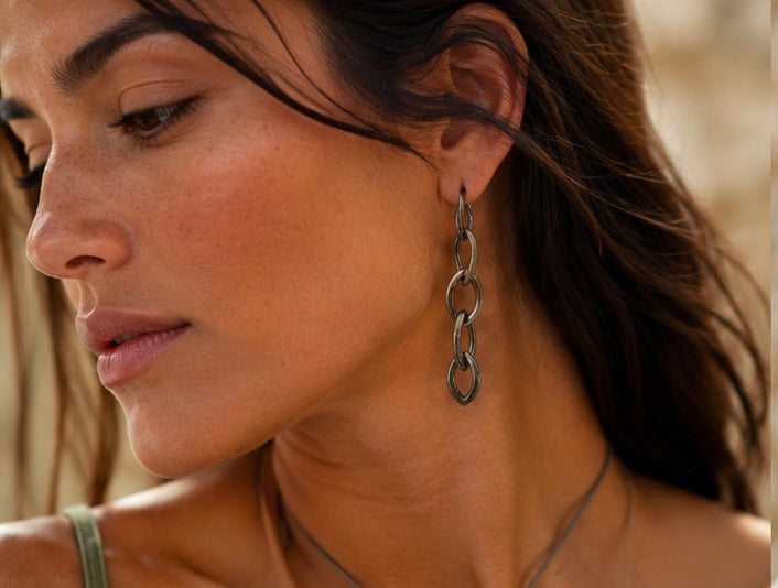 Industrial Luxe Chain Earrings