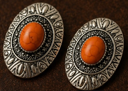 Desert Stone Western Stud Earrings