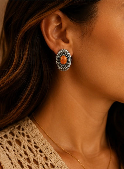 Desert Stone Western Stud Earrings