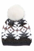 Multi Yarn Aztec C.C. Beanie Hat