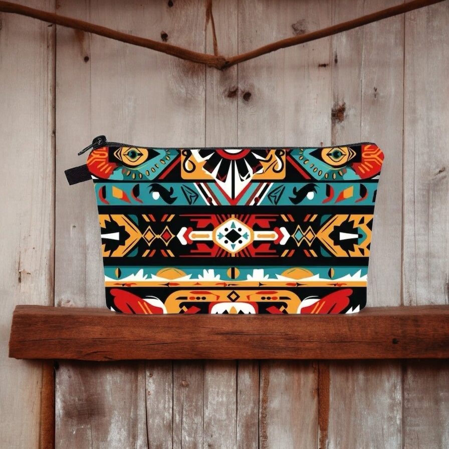 Boho Western Travel Cosmetic Organizer