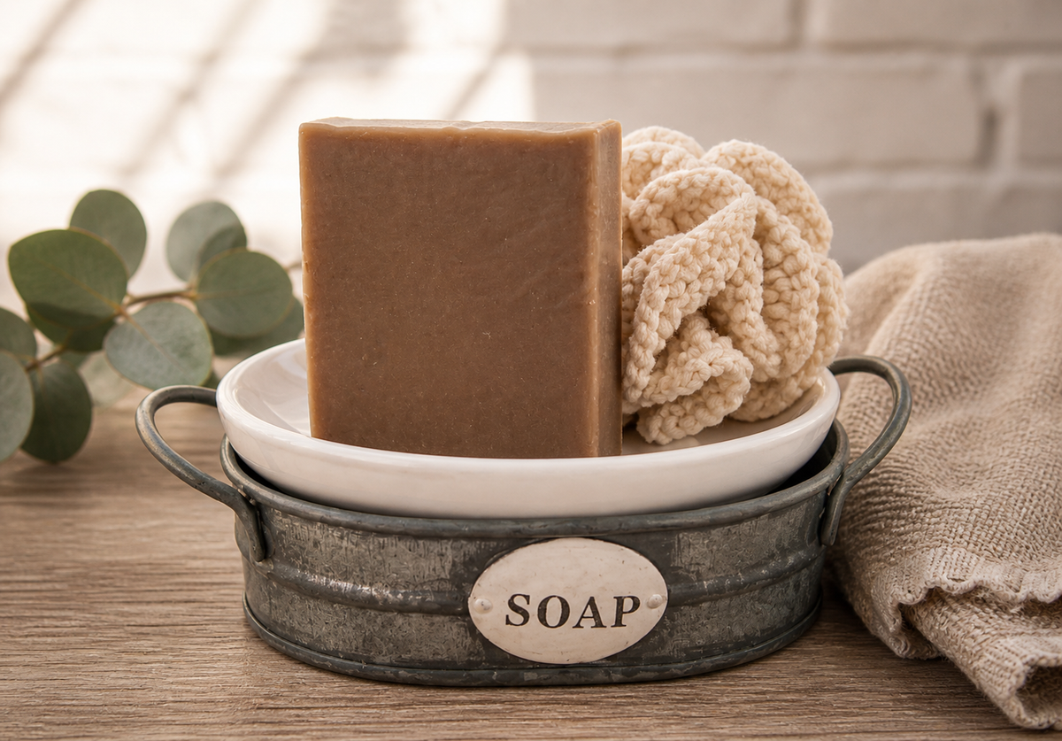 Leather Artisan Soap Bar | Rustic Western Handmade Soap