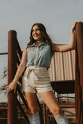 Luxor Shorts in Ecru