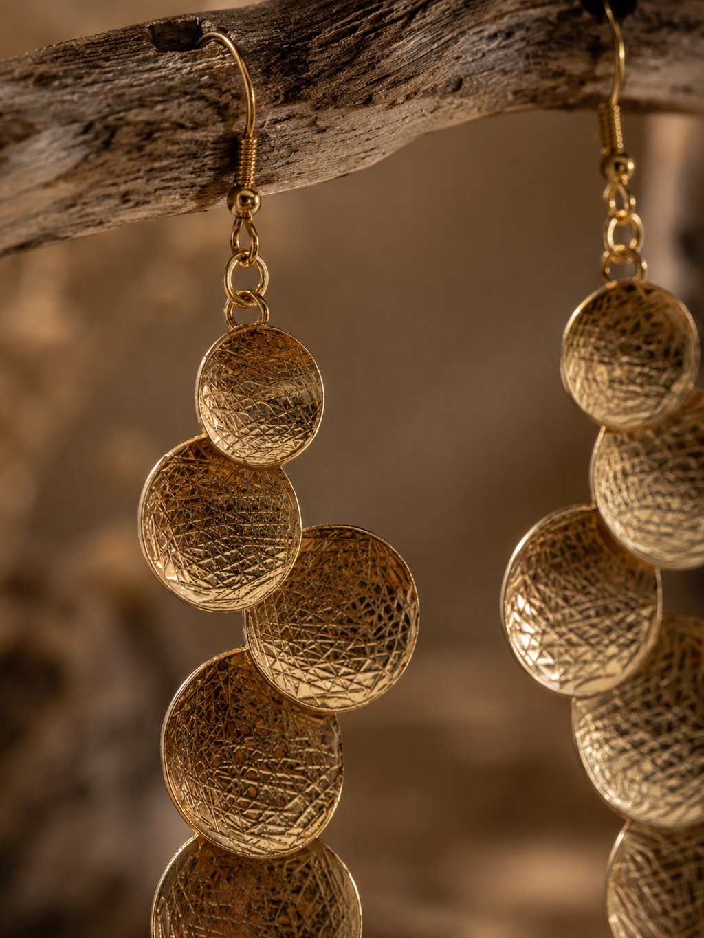 Golden Cascade Earrings