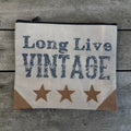 Long Live Vintage Canvas Zippered Cosmetic & Travel Bag