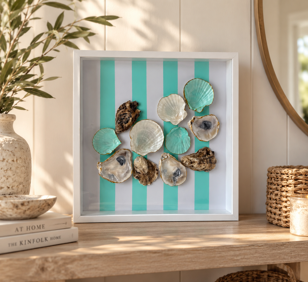Aqua Tide Handcrafted Shell Shadowbox