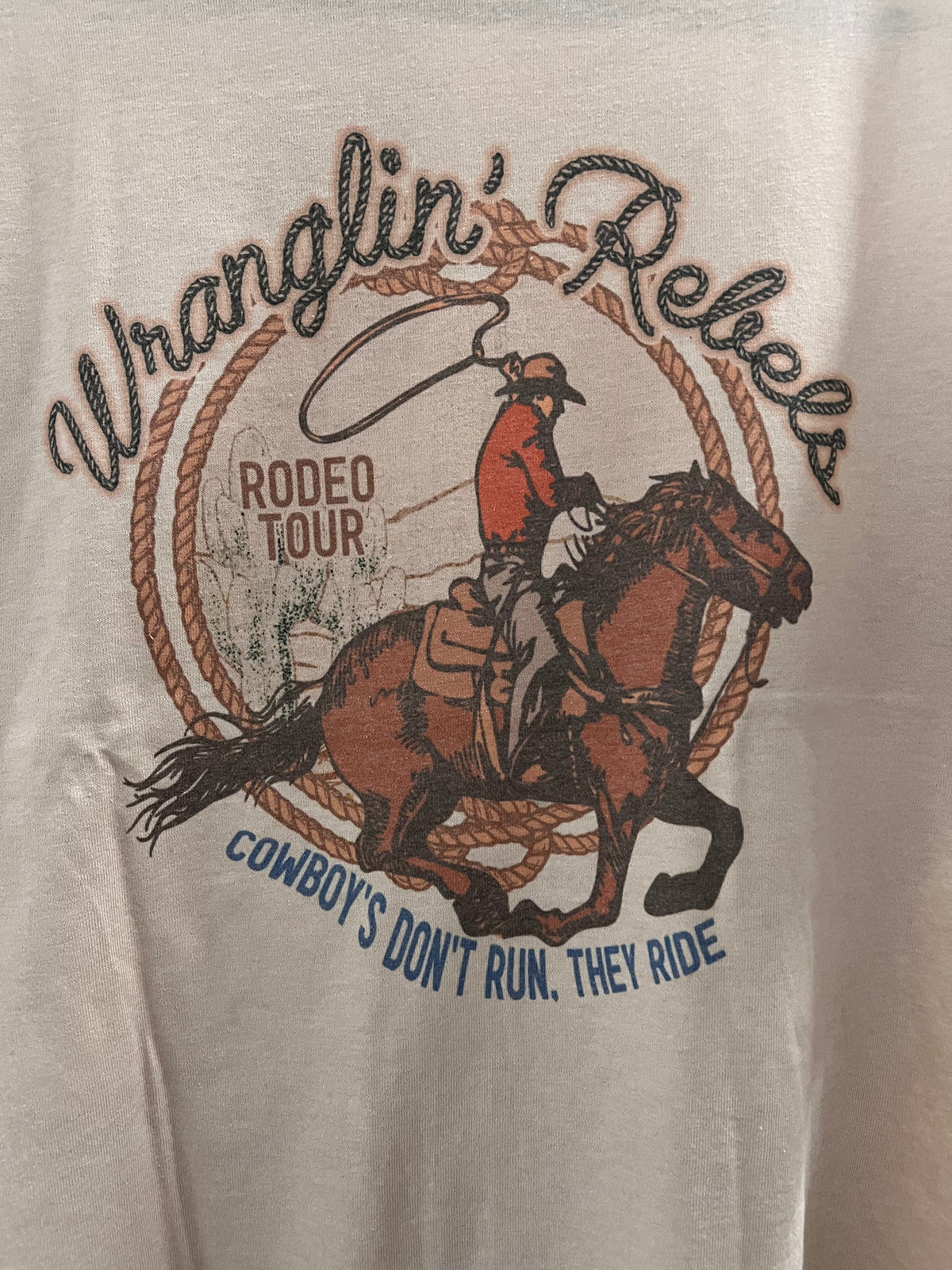"Wranglin' Rebels" Western Graphic Tee — Jerzee 50/50 Sublimation Print Western Statement