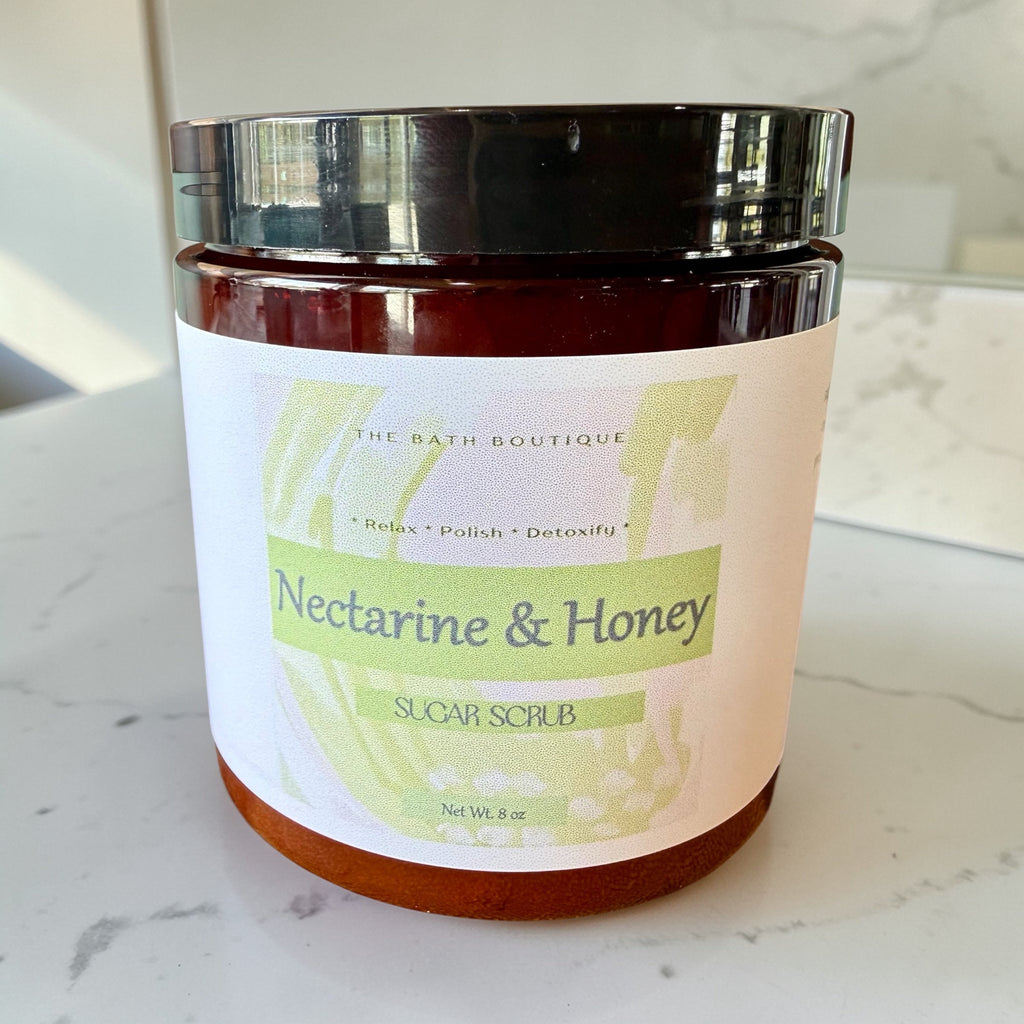 Nectarine & Honey Sugar Scrub | Small Batch Exfoliating Body Scrub